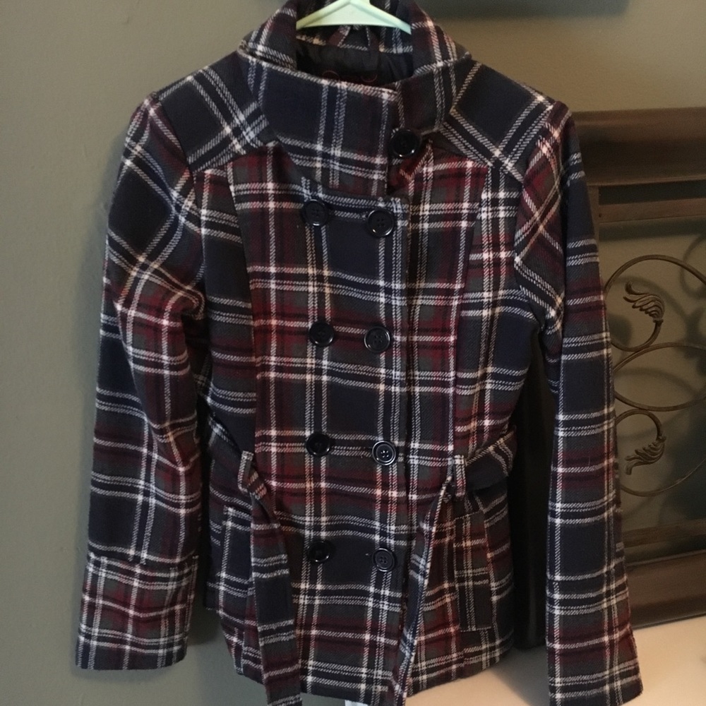 Plaid Peacoat